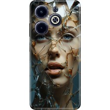 Senada Infinix Hot 40I Kılıf Desenli Baskılı Tpu Rubber Kapak Cam Kırığı