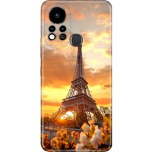 Senada Infinix Hot 11S Kılıf Desenli Baskılı Tpu Rubber Kapak Eyfel