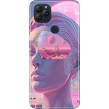Senada General Mobile Gm 22 -22S Kılıf Desenli Baskılı Tpu Rubber Kapak Cyber Girl