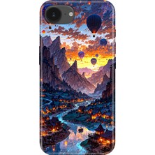 Senada iPhone 16E Kılıf Desenli Baskılı Tpu Rubber Kapak Kapadokya Art