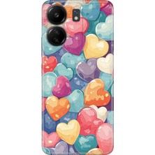 Senada Xiaomi Redmi 13C - Poco C65 Kılıf Desenli Baskılı Tpu Rubber Kapak Heart Pattern