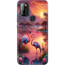 Senada Reeder P13 Blue Max 2021 128 GB Kılıf Desenli Baskılı Tpu Rubber Kapak FLAMINGO888