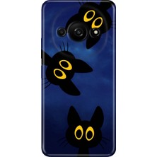 Senada Xiaomi Redmi A3 Kılıf Desenli Baskılı Tpu Rubber Kapak Karanlık Kedileri