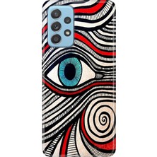 Senada Samsung Galaxy A72 Kılıf Desenli Baskılı Tpu Rubber Kapak Karma Göz