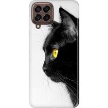 Senada Samsung Galaxy M33 Kılıf Desenli Baskılı Tpu Rubber Kapak Kedi Bakışı