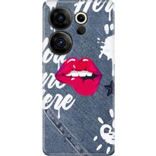 Senada Tecno Camon 20 Premier 5g Kılıf Desenli Baskılı Tpu Rubber Kapak Jeanssss