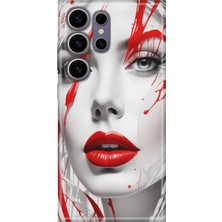 Adasena Samsung Galaxy S24 Ultra Kılıf Desenli Baskılı Tpu Rubber Kapak Lady