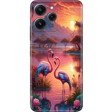Senada Xiaomi Redmi 12 Kılıf Desenli Baskılı Tpu Rubber Kapak FLAMINGO888