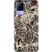Adasena Vivo V21E Kılıf Desenli Baskılı Tpu Rubber Kapak Lionprint
