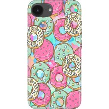 Senada iPhone 16E Kılıf Desenli Baskılı Tpu Rubber Kapak Donut