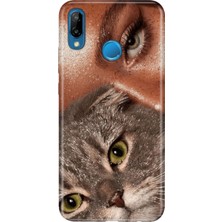 Adasena Huawei P20 Lite Kılıf Desenli Baskılı Tpu Rubber Kapak Simli-Portre
