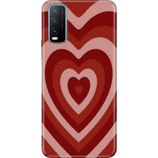 Adasena Vivo Y11S Y20 Y20S Kılıf Desenli Baskılı Tpu Rubber Kapak Mat Kalp