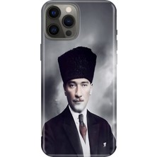Senada iPhone 12 Pro Kılıf Desenli Baskılı Tpu Rubber Kapak Atatürk