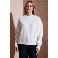 Fashion Friends Oversize Fit Bisiklet Yaka Sweat Bayan Sweat 25K0141K1