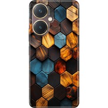 Vivo Y27 Kılıf Desenli Baskılı Tpu Rubber Kapak Petek