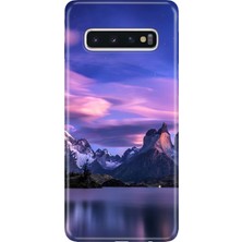 Adasena Samsung Galaxy S10+ Plus Kılıf Desenli Baskılı Tpu Rubber Kapak Kuzey