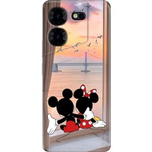 Adasena Tecno Pova 5 Pro Kılıf Desenli Baskılı Tpu Rubber Kapak Sevimli Aşıklar
