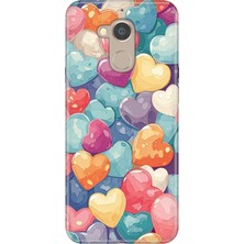 Senada General Mobile Gm 8 Kılıf Desenli Baskılı Tpu Rubber Kapak Heart Pattern