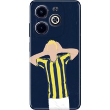 Adasena Infinix Hot 40 Kılıf Desenli Baskılı Tpu Rubber Kapak Sarı Lacivert Gol