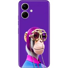 Adasena Tecno Spark Go 2 Kılıf Desenli Baskılı Tpu Rubber Kapak Monkey