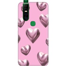 Adasena Infinix S5 Pro Kılıf Desenli Baskılı Tpu Rubber Kapak Platin Kalp