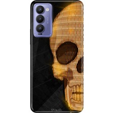 Adasena Tecno Camon 18 Kılıf Desenli Baskılı Tpu Rubber Kapak Skull Art
