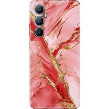 Realme C65 Kılıf Desenli Baskılı Tpu Rubber Kapak Pembe MERMER32