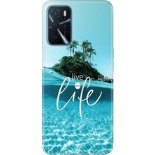 Adasena Oppo A16 Kılıf Desenli Baskılı Tpu Rubber Kapak Live Your Life