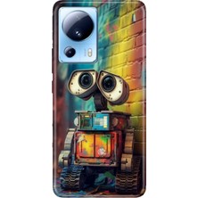 Adasena Xiaomi Mi 13 Lite Kılıf Desenli Baskılı Tpu Rubber Kapak Robotic
