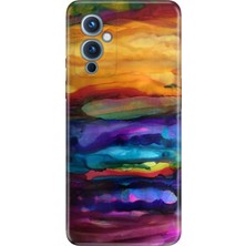 Adasena Oneplus 9 Kılıf Desenli Baskılı Tpu Rubber Kapak Sulu Boya
