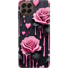 Senada Samsung Galaxy M22 Kılıf Desenli Baskılı Tpu Rubber Kapak Akan Güller