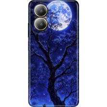 Adasena Realme 12 Lite Kılıf Desenli Baskılı Tpu Rubber Kapak Korkutan Dolunay