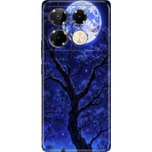 Adasena Infinix Note 40 Pro 5g Kılıf Desenli Baskılı Tpu Rubber Kapak Korkutan Dolunay