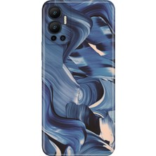 Infinix Hot 12 Kılıf Desenli Baskılı Tpu Rubber Kapak Mavi Marine