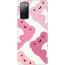 Adasena Samsung Galaxy S20 Fe Kılıf Desenli Baskılı Tpu Rubber Kapak Pink Frogs