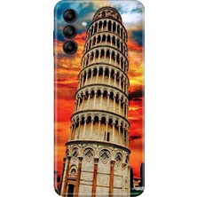 Samsung Galaxy A13 5g Kılıf Desenli Baskılı Tpu Rubber Kapak Pizza Kulesi