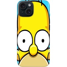Adasena iPhone 13 Kılıf Desenli Baskılı Tpu Rubber Kapak Simpsonface