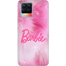 Adasena Realme 8 - 8 Pro Kılıf Desenli Baskılı Tpu Rubber Kapak Pink Barb