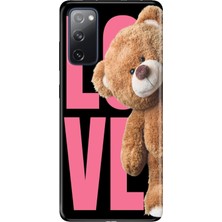 Adasena Samsung Galaxy S20 Fe Kılıf Desenli Baskılı Tpu Rubber Kapak Love Teddy