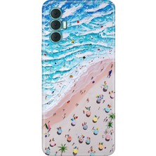 Adasena Tecno Spark 8 Pro Kılıf Desenli Baskılı Tpu Rubber Kapak Sahil