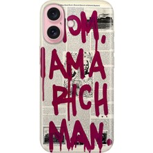 Adasena iPhone 16 Plus Kılıf Desenli Baskılı Tpu Rubber Kapak Rich