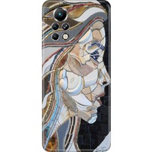 Adasena Infinix Note 11 Pro Kılıf Desenli Baskılı Tpu Rubber Kapak Mozaic Kadın