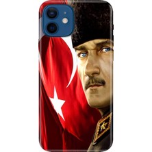 iPhone 12 Kılıf Desenli Baskılı Tpu Rubber Kapak Mustafa Kemal