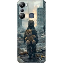 Infinix Hot 20I Kılıf Desenli Baskılı Tpu Rubber Kapak Savaşa Hayır