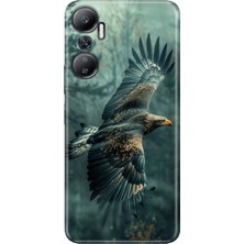 Infinix Hot 20 Kılıf Desenli Baskılı Tpu Rubber Kapak Ürküten Kartal