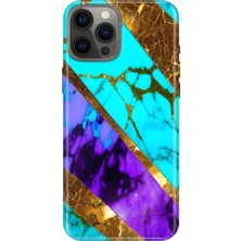 Adasena iPhone 12 Pro Max Kılıf Desenli Baskılı Tpu Rubber Kapak Nezih Mermer