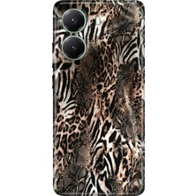 Adasena Xiaomi Poco X7 Pro Kılıf Desenli Baskılı Tpu Rubber Kapak Leopar Sanat