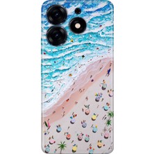 Tecno Spark 10 Pro Kılıf Desenli Baskılı Tpu Rubber Kapak Sahil