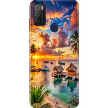Senada Tcl 20E Kılıf Desenli Baskılı Tpu Rubber Kapak Beach Summer