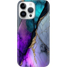 Senada iPhone 15 Pro Max Kılıf Desenli Baskılı Tpu Rubber Kapak Altın Tozu